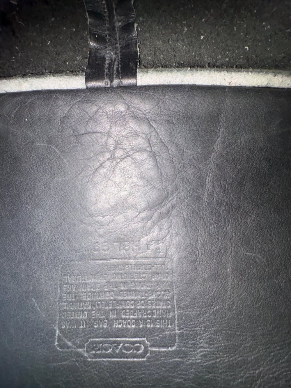 Vintage Coach Willis Top Handle Crossbody in Black Glovetanned Leather and Charm - Picture 15 of 16
